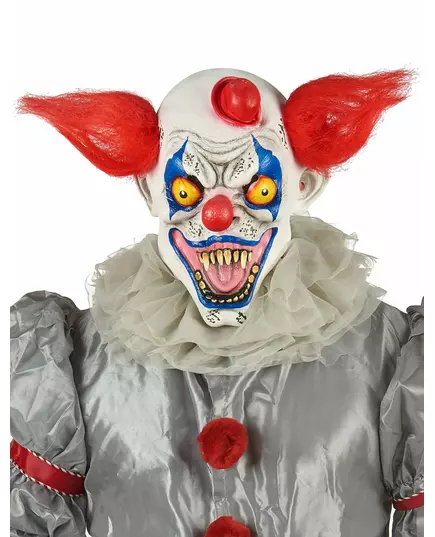 Latexová maska klauna červená/bílá/modrá pro dospělé