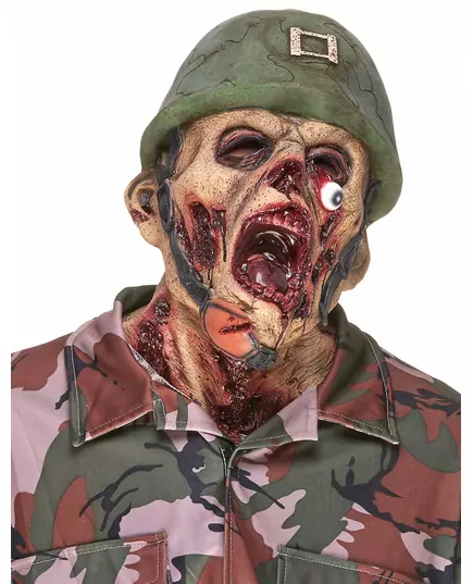 Latexová maska zombie vojáka pro dospělé