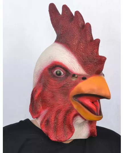 Latexová maska kohoutí hlavy pro dospělé