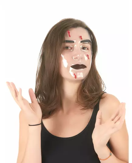 Průhledná maska zásah kulkou pro dospělé