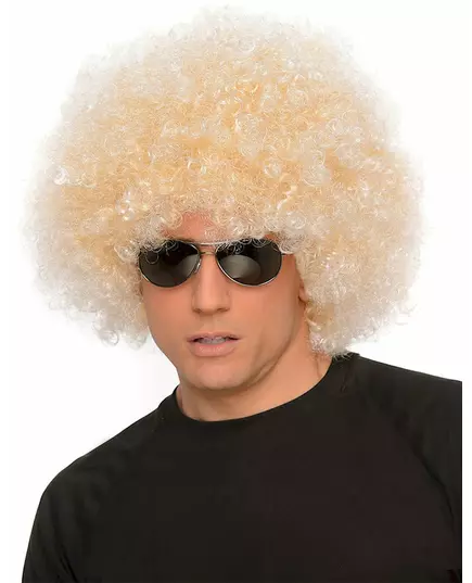 Obří blond afro paruka 70. let