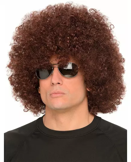 Hnědá afro paruka pro dospělé