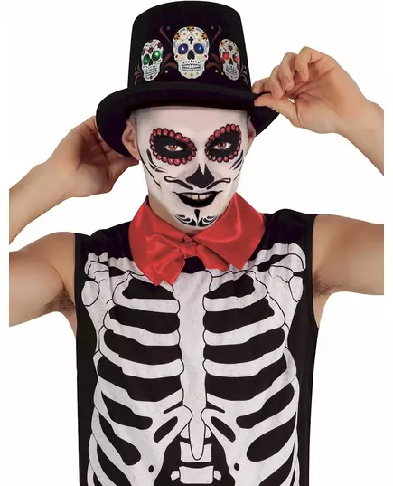 Svítící klobouk Day of the Dead pro dospělé