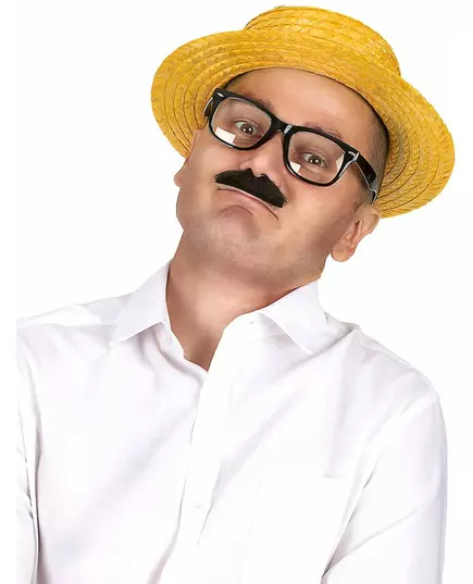Žlutý slaměný klobouk boater