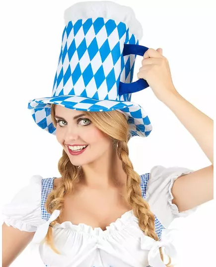 Klobouk pivo (modro-bílý) pro dospělé