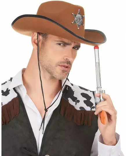 Hnědý šerifský klobouk pro dospělé