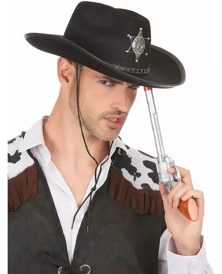 Černý šerifský klobouk pro dospělé