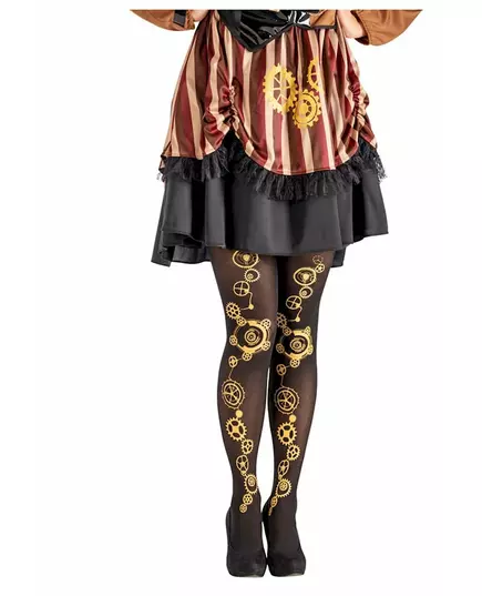 Dámské černé steampunkové punčocháče