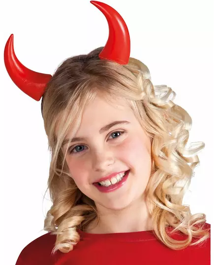 Červené rohy pro děti Halloween