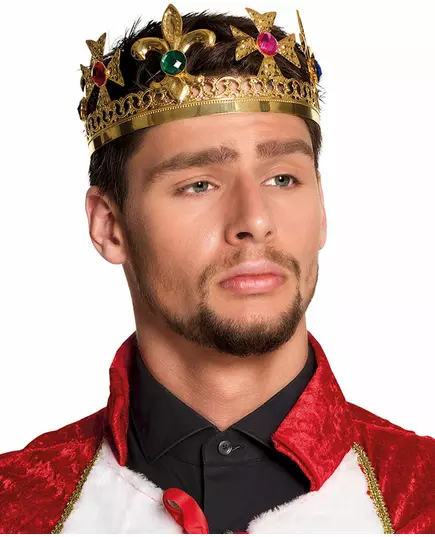 Královská koruna pro dospělé s umělými drahokamy