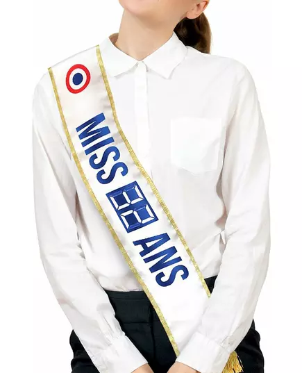Personalizovatelná šerpa Miss Birthday s diplomem a plstí