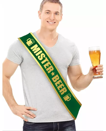 Pánská zelená šála Mister Beer