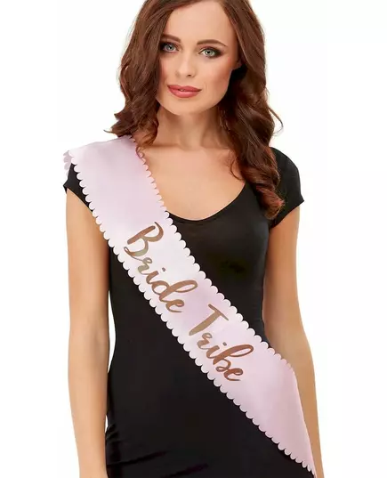 Růžová šerpa Bride Tribe EVJF pro dospělé