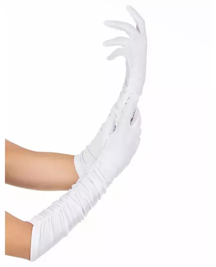 Bílé rukavice pro dospělé 37 cm