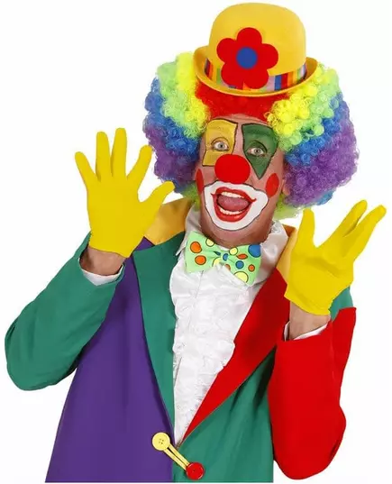 Krátké žluté rukavice pro dospělé
