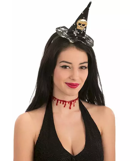 Mini klobouk lebka čarodějnice Halloween pro ženy