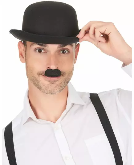 Černý knír Charlie Chaplin pro dospělé
