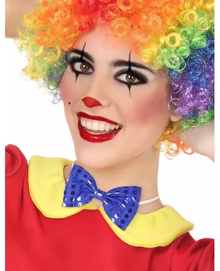 Modrý flitrovaný motýlek pro dospělé