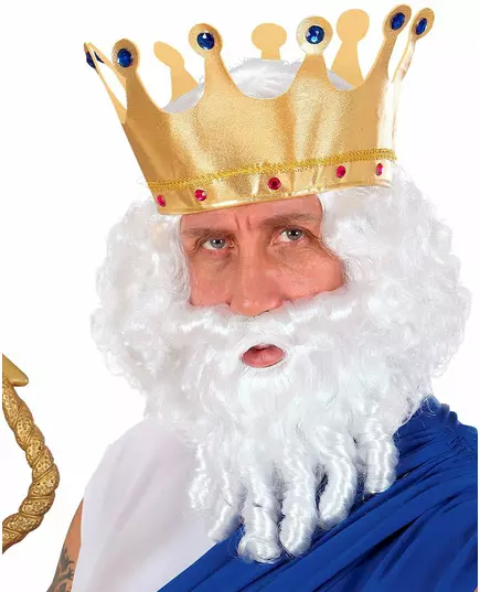 Paruka mořského boha v bílé barvě pro muže