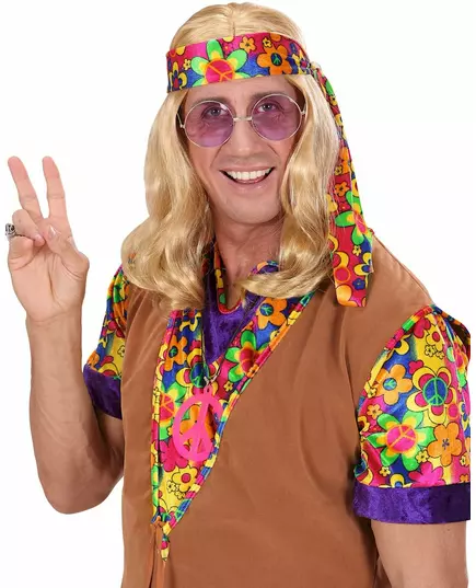 Blond hippie paruka pro dospělé