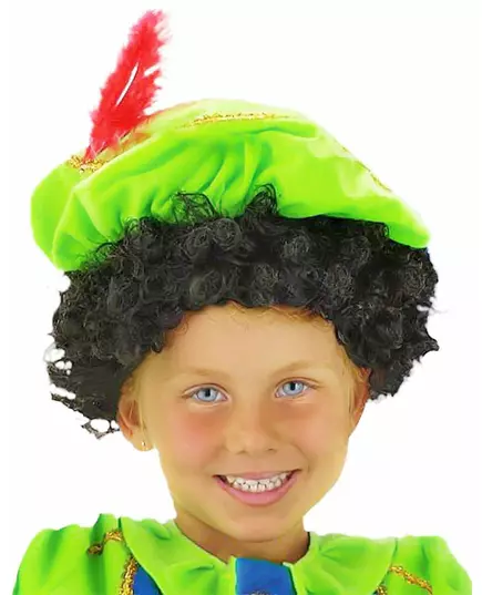 Dětská paruka černé kudrnaté vlasy