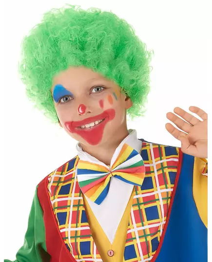 Zelená dětská klaunská paruka