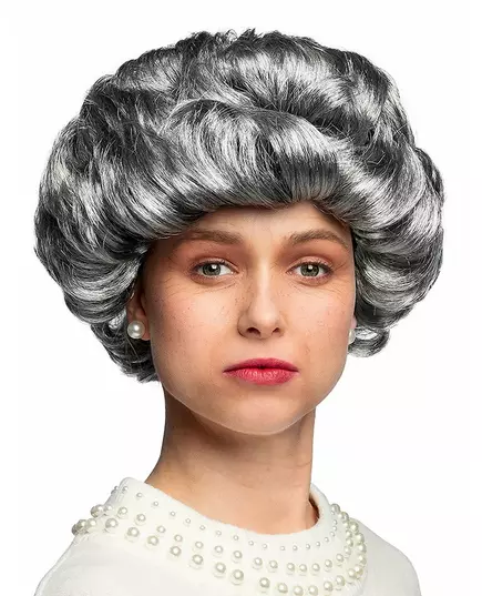 Krátká šedá paruka pro dospělé