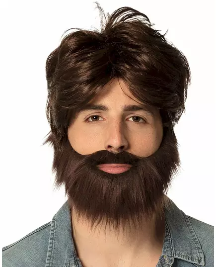Paruka Dude s vousy a knírem pro dospělé