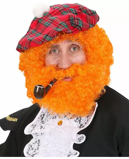 Oranžová skotská paruka pro muže