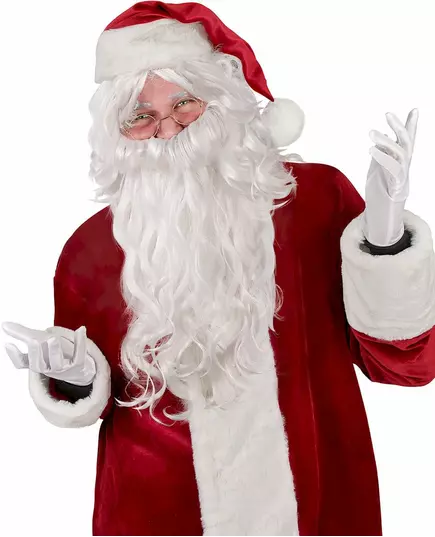 Bílá paruka a vousy Santa Clause pro dospělé