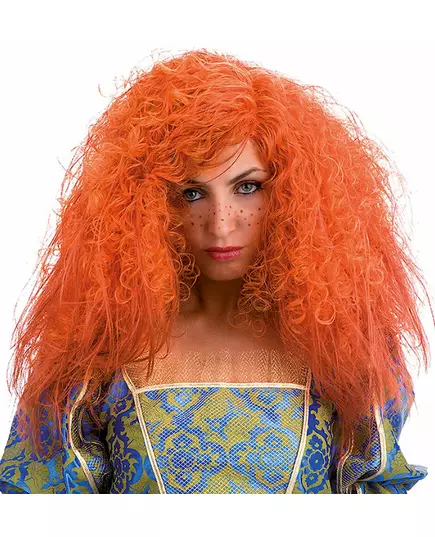 Oranžová kudrnatá paruka pro ženy