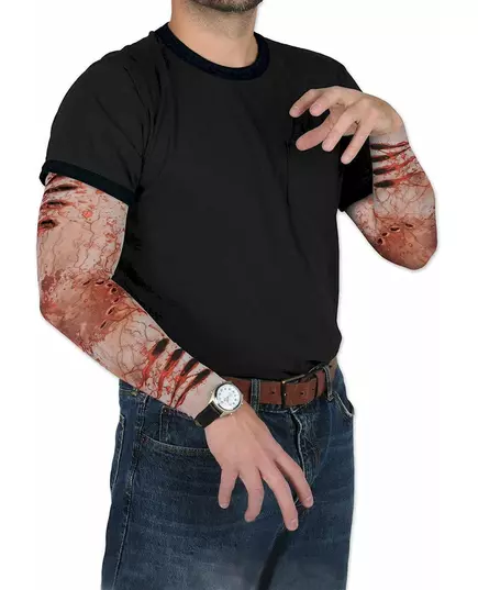 Falešné návleky na ruce se zombie ranami