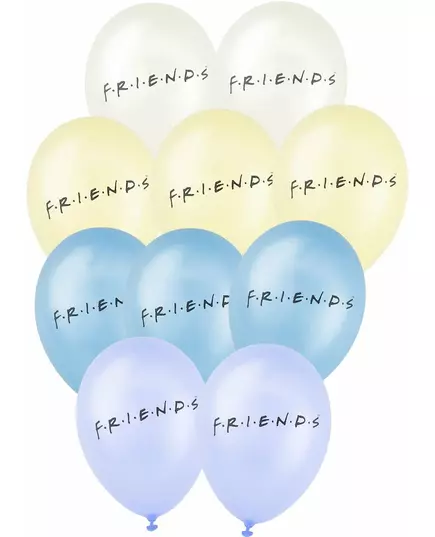 10 latexových balónků Friends 25x32cm