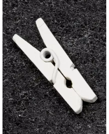 10 mini bílých dřevěných kolíčků 2,5 cm