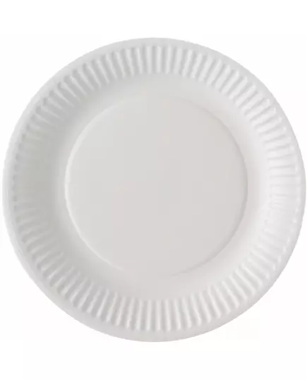 100 malých bílých kartonových talířů 18 cm