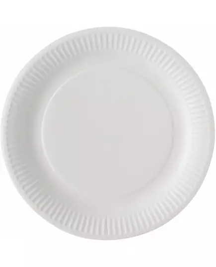 100 bílých papírových talířů 23 cm