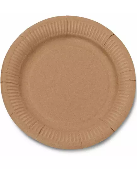 10 kraftových papírových talířů 23 cm