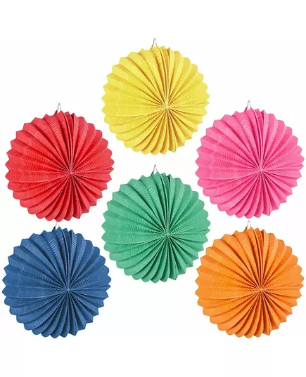 12 kulatých lampionů v různých barvách 22 cm