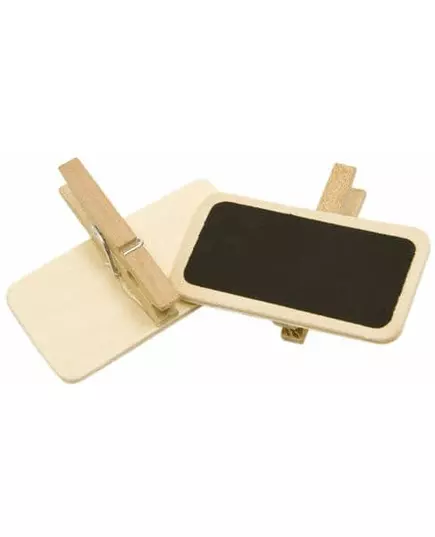 12 mini tabulek na přírodních dřevěných kolíčcích 4 × 2 cm