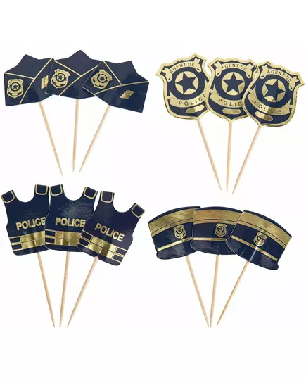 12 zápichů policie navy/zlatá 7 až 8,5 cm