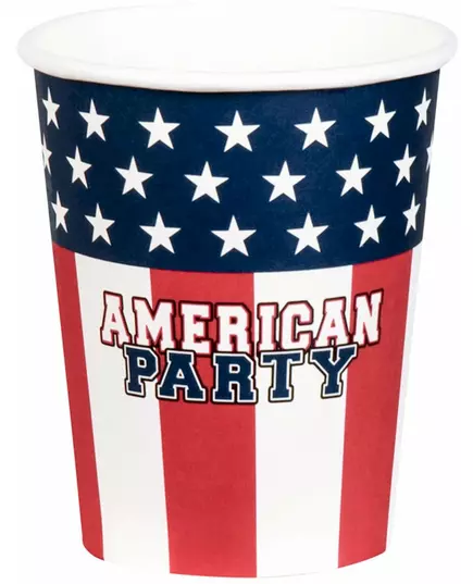 10 kartonových kelímků American Party 21 cl
