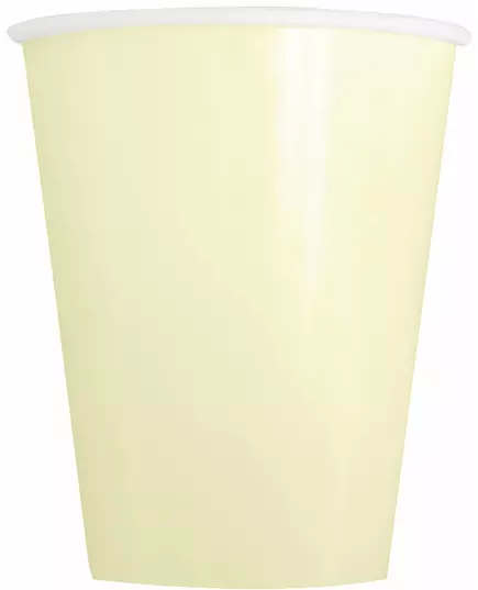 14 slonovinových papírových kelímků 266 ml