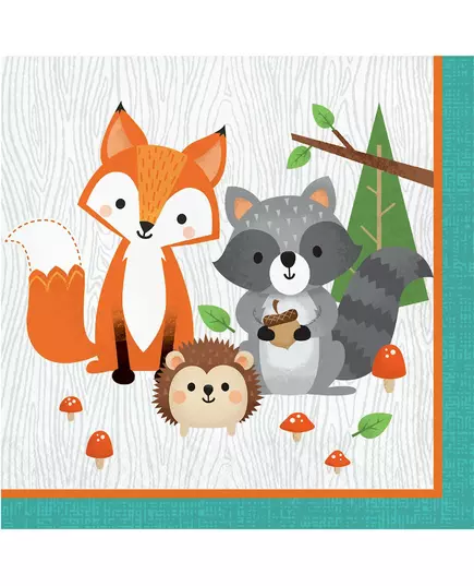 16 ubrousků Forest Animals 33 x 33 cm