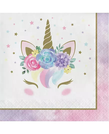 16 ubrousků White Fairy Unicorn 33 x 33 cm