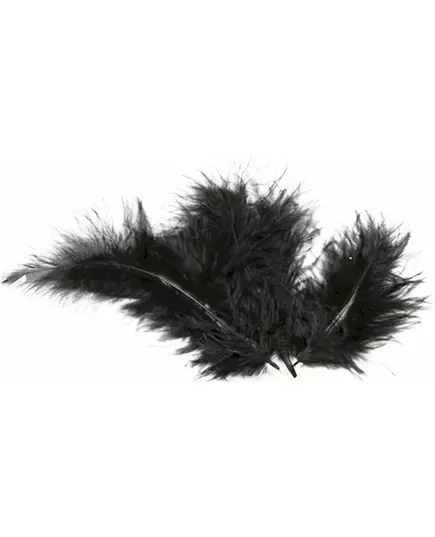 20 černých dekoračních peříček 5,5 cm