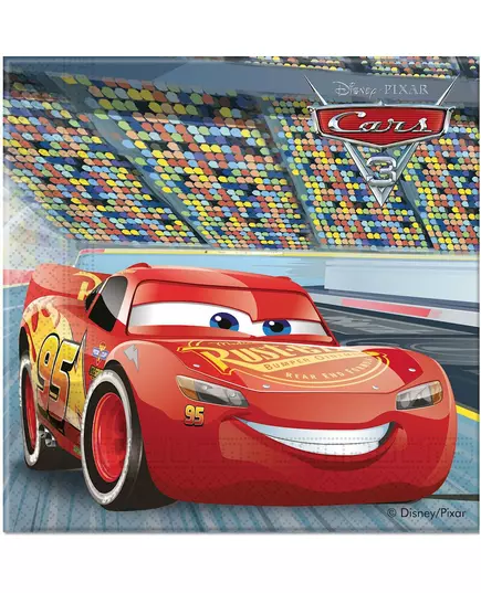 20 papírových ubrousků Lightning McQueen Cars 3 33 x 33 cm