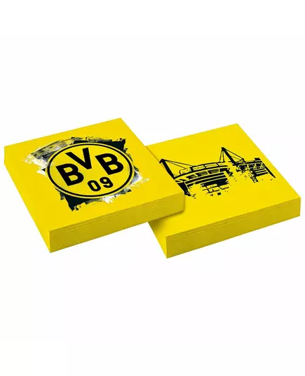 20 papírových ubrousků Borussia Dortmund 33 x 33 cm