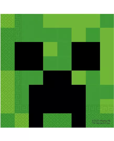 20 papírových ubrousků Minecraft 33X33cm
