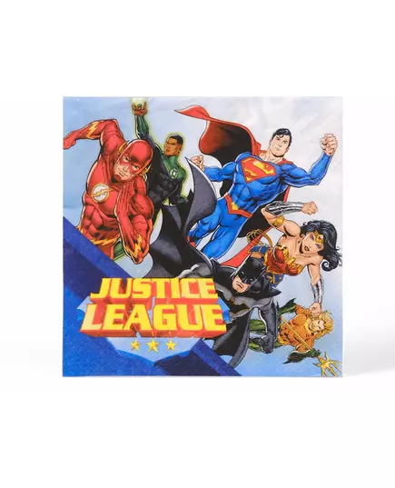 20 Justice League papírových ubrousků 33 × 33 cm
