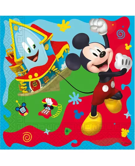 20 papírových ubrousků Mickey Mouse 33 x 33 cm